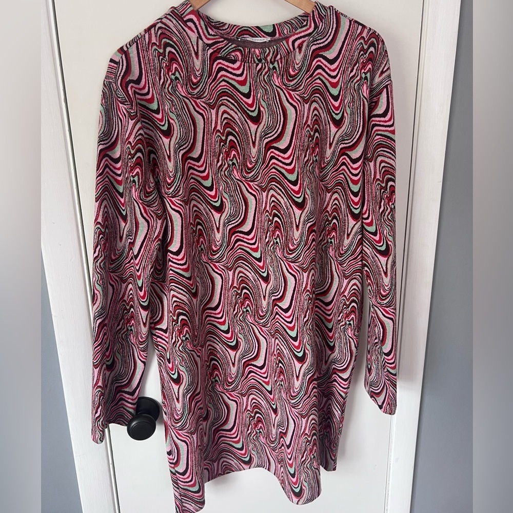 Zara Multicolor Swirl Women's Shift Dress - Picture 2 of 8